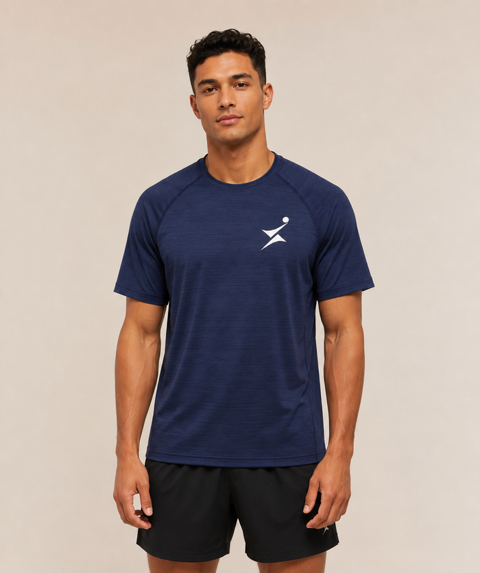 SPIKXA Men’s Featherlight Feel Quick-Dry Gym & Training T-Shirt – Blue