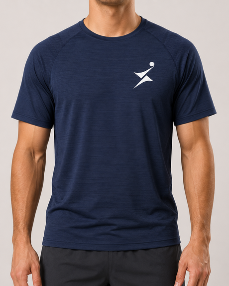 SPIKXA Men’s Featherlight Feel Quick-Dry Gym & Training T-Shirt – Blue